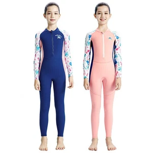 Traje de neopreno de una pieza para niñas jóvenes protección solar protección contra erupciones UPF50 traje completo traje de baño - Imagen 1 de 22