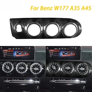For Mercedes-Benz AMG A35 A45 W177 Carbon Fiber Console Air Vent Outlet Cover - Picture 1 of 30