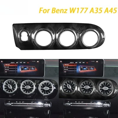 For Mercedes-Benz AMG A35 A45 W177 Carbon Fiber Console Air Vent Outlet Cover - Image 1 of 4