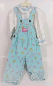 Baberos y Top Vintage Años 80 OshKosh B’Gosh Pana León Oso Azul 18 Meses  - Imagen 1 de 12