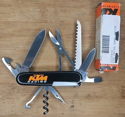 VICTORINOX 91mm HUNTSMAN SAK Multi-Tool 1992-2005 Black KTM Racing Scales NEW - Image 1 of 4