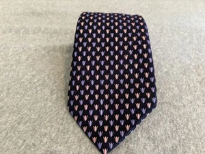 Corbata de seda floral rosa púrpura Thomas - Imagen 1 de 4