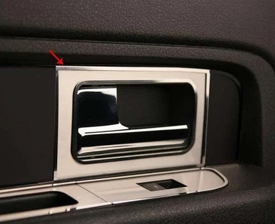 Placas de puxador de maçaneta de porta 4 peças serve 2010-2014 Ford F-150 SuperCrew [polido] - Imagem 1 de 2