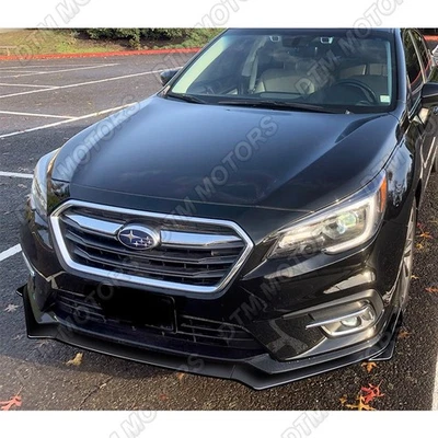 Para Subaru Legacy STi-Style 2018-2020 JDM pintado negro parachoques delantero carrocería kit labio Foto 1 de 4
