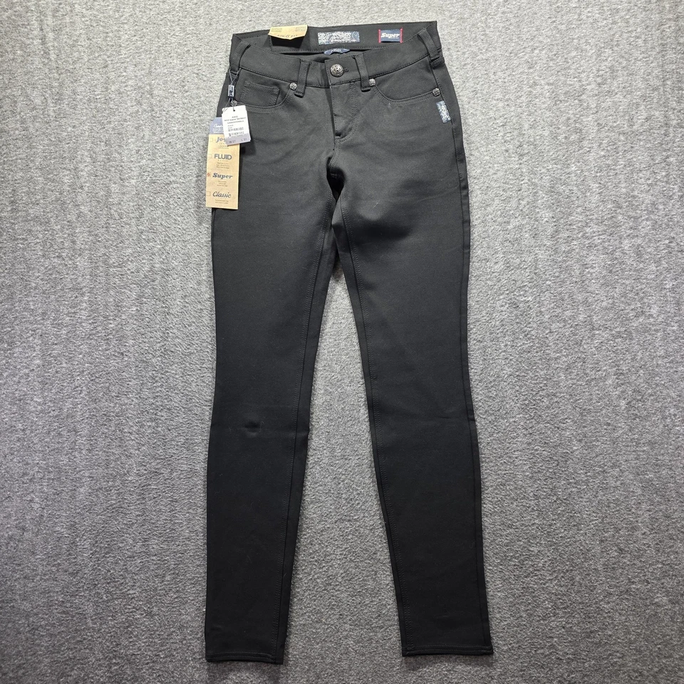 Silver Jeans Aiko Mid Super Skinny Jeans Womens 27x31 Black Stretch Fluid Denim - Image 1 of 4
