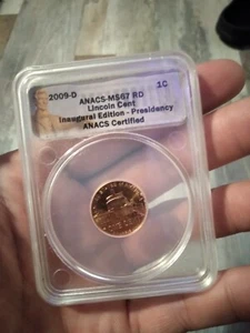 MS67 RD 2009 D Lincoln Cent Inaugural Edition Presidency Capitol Dome ANACS #2 - Picture 1 of 2