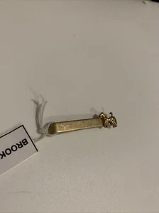 NWOT BROOKS BROTHERS  boys  dog    GOLD TONE TIE CLIP  JY910 - Picture 1 of 4