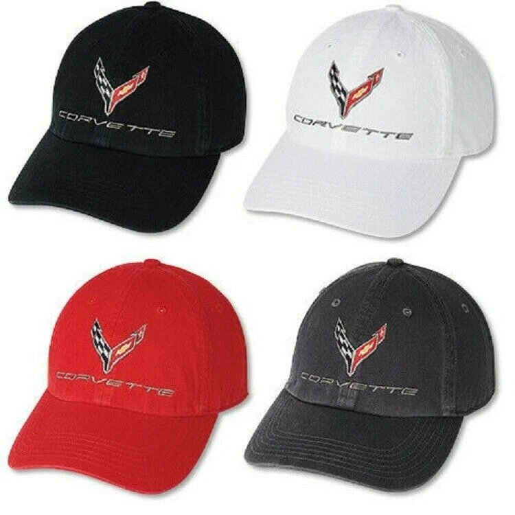 SOMBRERO/GORRA HOMBRE CORVETTE C8 NEXT GEN NEGRO, BLANCO, GRIS, ROJO ASPECTO LAVADO BORDADO  Foto 1 de 1
