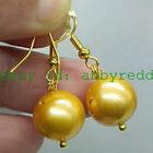 Natural 13-15mm Yellow Freshwater Pearl Necklace Bracelet Earrings 18/7.5 Inch
