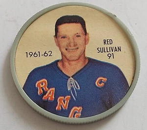 1961-62 Shirriff Salada Hockey Coin #91 Red Sullivan New York Rangers - Picture 1 of 2