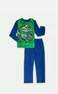 Jurassic World Boys Pajama Set Size 4 5 Green Blue 2 Piece Dinosaur G1840 - Picture 1 of 3