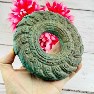 Antique Khmer Deity Weapon Bronze Warrior Vishnu Sudarshana Chakra Rowel #17971 - Picture 1 of 13