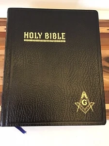 Masonic Edition Hertel 1960 Large Holy Bible KJV Cyclopedic Indexed Red Letter - Imagen 1 de 24