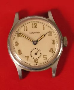 SWISS MILITARY TRENCH WATCH SILVER TONE MENS WRISTWATCH ZALES PROTOTYPE RARE ! - Picture 1 of 6