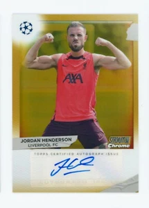 2022-23 Jordan Henderson Topps Stadium Club Chrome Gold Autographed Card 21/50 - Picture 1 of 3