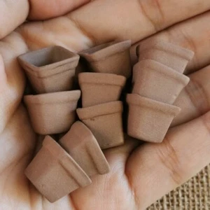 10 macetas Choco Color Terracota Casa de muñecas en miniatura Fairy Garden Decor Maceta - Imagen 1 de 5