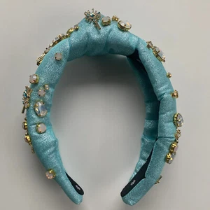 Lele Sadoughi nwot Wicked Knotted Crystal Wand Headband Bubble Blue - Picture 1 of 7