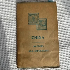 China 1000 Stamps All Different Book Hinged - Picture 1 of 12