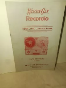 WILCOX GAY RECORDIO 3A Series Reel to Reel Tape Recorder Istruzioni per l'uso - Foto 1 di 12