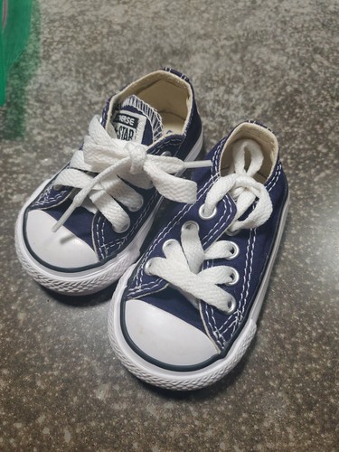 Scarpe stringate Converse bambino neonato taglia 2 blu Chuck Taylor All Star