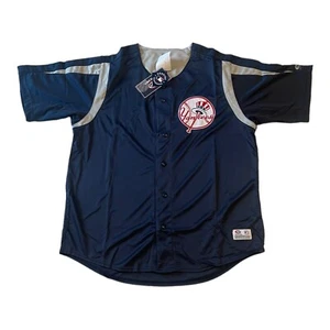 New York Yankees mens True Fan blue button down jersey new size XL - Picture 1 of 3