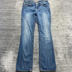 Pantalones de mezclilla Big Star para mujer talla 30XL rectos tiro bajo lavado medio azul - Imagen 1 de 11