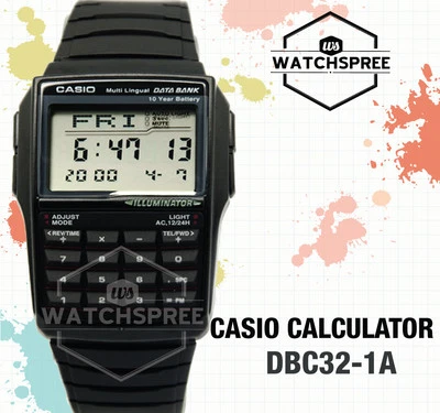 Orologio Casio banca dati multilingue DBC32-1A - Immagine 1 di 4