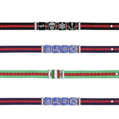 MORELLATO Mens Bracelet Canvas Black Red Nylon - Image 1 of 4