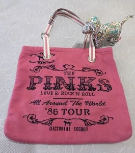 Borsa vintage Victoria's Secret 1986 '86 rosa caldo con nuovo imbottito VS cane - Foto 1 di 13