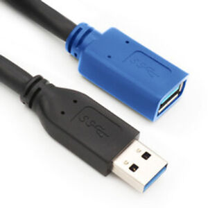 USB 3.0 Active Extension Cable, Type A Male / Type A Female, CMR, 25 Feet, Black