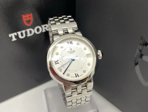 Tudor Clair De Rose M35800 Ladies Automatic 34mm Steel Diamond Dial Watch + Box - Picture 1 of 20