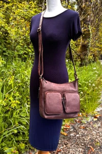 Bolso Bandolera Mujer Rowallan Of Scotland Mediano Cuero Marrón 2817 - Imagen 1 de 4