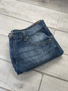 Wrangler Jeans Mens 38x30 (28) 20X Dark Wash Bootcut - Picture 1 of 7