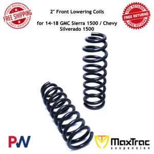 MaxTrac 2" Front Lowering Coils for 14-18 GMC Sierra 1500 / Chevy Silverado 1500 - Picture 1 of 2