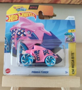 Hot Wheels Piranha Terror 2024 87/50 HW Mega Bite 4/5 Netflix Let's Race HTD60 - Foto 1 di 3