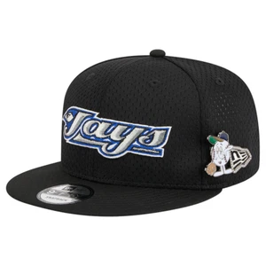 Men's Toronto Blue Jays New Era Black Post Up Pin 9FIFTY Snapback Hat Cap - Picture 1 of 5