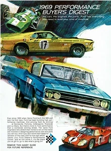 Ford 1969 PERFORMANCE BUYERS DIGEST sales brochure Cobra Mach 1 GT 40 XL Mustang - Picture 1 of 2