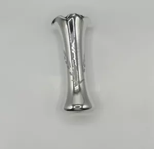 Candlelite Kristall von Müller mundgeblasene handgeschliffene geätzte Glasvase 6 1/2" hoch - Bild 1 von 4