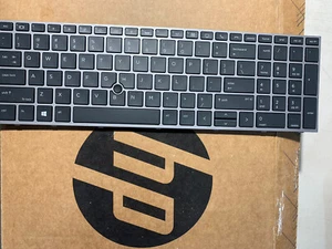 Genuine OEM HP ZBook 15 G5 G6 US Backlit Keyboard L28407-001 SG-91700-XUA - Afbeelding 1 van 2