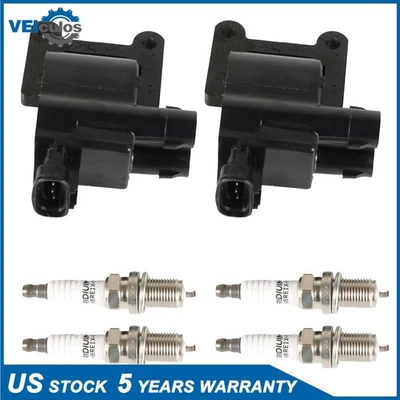 2pcs Ignition Coil & 4pcs Iridium Spark Plug UF180 for 97-01 Toyota Camry Solara - Image 1 of 4