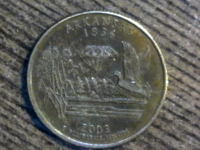2003-P Arkansas State Quarter Improperly Annealed Planchet - Image 1 of 3