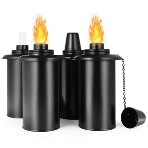 4PCS 12oz Torch Replacement Canisters, Bamboo Lantern Refillable Torches - Picture 1 of 13