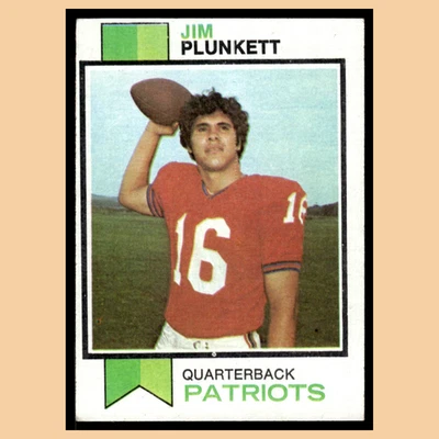 Cartão de futebol americano Jim Plunkett #355 1973 Topps New England Patriots NFL EX - Imagem 1 de 4