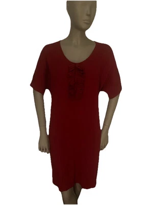 Lacoste Women’s wool Red Sweater dress size 40 (8/M) - Imagem 1 de 4