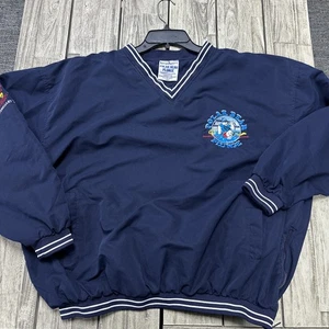 Vintage Y2k Special Olympics Jacke blau Pullover Eisbär Plunge Größe L - Bild 1 von 6