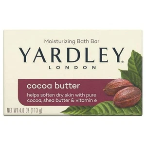 Yardley London Bath Bar Soap with Cocoa Shea Butter & Vitamin E 4 oz Pack of 6 - Picture 1 of 1