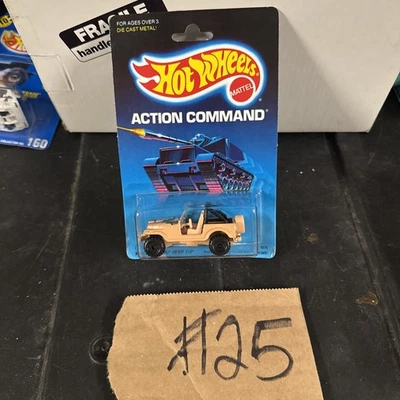 Vintage 1986 Hot Wheels Action Command Roll Patrol Army Jeep CJ #9375 New  - Image 1 of 4