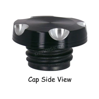 Tampa de gás V-Factor preta/alumínio corte profundo - 80084 - Imagem 1 de 2