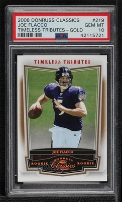 2008 Donruss Classics Timeless Tributes Bronze /250 Joe Flacco PSA 10 Rookie RC - Image 1 of 2