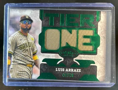 2025 Topps Tier One Luis Arraez Green Foil Jersey Relics Die Cut #/49 Padres - Image 1 of 2